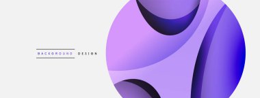 Yaratıcı geometrik duvar kağıdı. Asgari soyut arkaplan. Duvar kağıdı arkaplanı veya iniş sayfası için daire ve dalga kompozisyon vektör çizimi