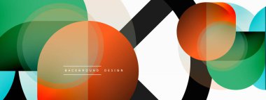 Yaratıcı geometrik duvar kağıdı. Asgari çember üçgen ve kare çizgi soyut arkaplan. Duvar kağıdı afişi veya iniş sayfası için vektör illüstrasyonu