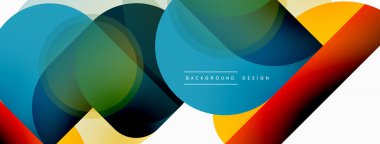 Yuvarlak üçgen çizgileri ve daireleri şekillendirir. Duvar kağıdı afişi arkaplanı veya iniş sayfası için Geometrik vektör çizimi