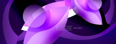 Renkli geometrik şekilli soyut arkaplan. Yuvarlak şekilli, daire ve çizgilerle çok güzel bir arka plan. Geometrik tasarım. Vektör illüstrasyonu