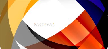 Color circle shapes, minimal geometric background. Trendy dynamic composition. Vector Illustration For Wallpaper, Banner, Background, Landing Page