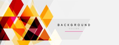 Renkli üçgen bileşimi, geometrik soyut arkaplan. Tekno veya iş konsepti, duvar kağıdı, afiş, arkaplan, iniş sayfası deseni