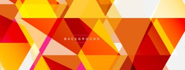 Mozaik üçgenler geometrik arkaplan. Tekno veya iş konsepti, duvar kağıdı, afiş, arkaplan, iniş sayfası deseni