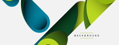 Soyut arkaplan. Minimum geometrik daireler ve koyu gölgeli yuvarlak şekiller. Duvar kağıdı afişi veya arkaplan için moda teknoloji iş şablonu