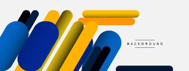 Soyut arkaplan. Yuvarlak şekiller, gri arkaplanda çizgiler. Duvar kağıdı afişi veya iniş sayfası için vektör illüstrasyonu