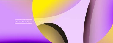 Yaratıcı geometrik duvar kağıdı. Asgari soyut arkaplan. Duvar kağıdı arkaplanı veya iniş sayfası için daire ve dalga kompozisyon vektör çizimi