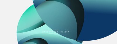 Yaratıcı geometrik duvar kağıdı. Asgari soyut arkaplan. Duvar kağıdı arkaplanı veya iniş sayfası için daire ve dalga kompozisyon vektör çizimi