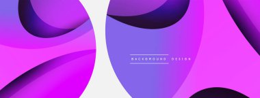 Yaratıcı geometrik duvar kağıdı. Asgari soyut arkaplan. Duvar kağıdı arkaplanı veya iniş sayfası için daire ve dalga kompozisyon vektör çizimi