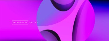 Yaratıcı geometrik duvar kağıdı. Asgari soyut arkaplan. Duvar kağıdı arkaplanı veya iniş sayfası için daire ve dalga kompozisyon vektör çizimi