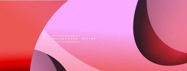 Yaratıcı geometrik duvar kağıdı. Asgari soyut arkaplan. Duvar kağıdı arkaplanı veya iniş sayfası için daire ve dalga kompozisyon vektör çizimi