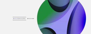 Yaratıcı geometrik duvar kağıdı. Asgari soyut arkaplan. Duvar kağıdı arkaplanı veya iniş sayfası için daire ve dalga kompozisyon vektör çizimi