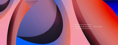 Yaratıcı geometrik duvar kağıdı. Asgari soyut arkaplan. Duvar kağıdı arkaplanı veya iniş sayfası için daire ve dalga kompozisyon vektör çizimi