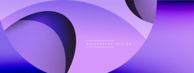 Yaratıcı geometrik duvar kağıdı. Asgari soyut arkaplan. Duvar kağıdı arkaplanı veya iniş sayfası için daire ve dalga kompozisyon vektör çizimi