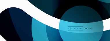 Renkli geometrik şekilli soyut arkaplan. Yuvarlak şekilli, daire ve çizgilerle çok güzel bir arka plan. Geometrik tasarım. Vektör illüstrasyonu