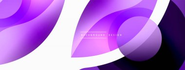 Renkli geometrik şekilli soyut arkaplan. Yuvarlak şekilli, daire ve çizgilerle çok güzel bir arka plan. Geometrik tasarım. Vektör illüstrasyonu