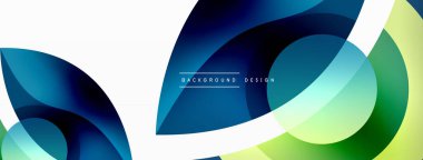 Renkli geometrik şekilli soyut arkaplan. Yuvarlak şekilli, daire ve çizgilerle çok güzel bir arka plan. Geometrik tasarım. Vektör illüstrasyonu