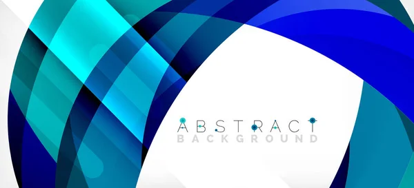 Geometric abstract background. Circle created with overlapping color shapes. Vector Illustration For Wallpaper, Banner, Background, Landing Page — Stock Vector