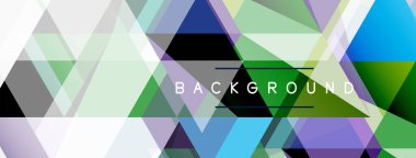 Mozaik üçgenler geometrik arkaplan. Tekno veya iş konsepti, duvar kağıdı, afiş, arkaplan, iniş sayfası deseni