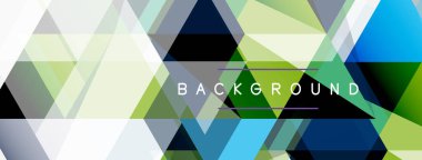 Mozaik üçgenler geometrik arkaplan. Tekno veya iş konsepti, duvar kağıdı, afiş, arkaplan, iniş sayfası deseni