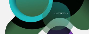 Yaratıcı geometrik duvar kağıdı. Asgari soyut arkaplan. Duvar kağıdı arkaplanı veya iniş sayfası için daire bileşimi vektör çizimi