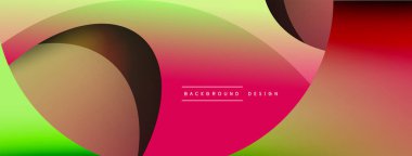 Yaratıcı geometrik duvar kağıdı. Asgari soyut arkaplan. Duvar kağıdı arkaplanı veya iniş sayfası için daire ve dalga kompozisyon vektör çizimi