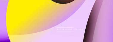 Yaratıcı geometrik duvar kağıdı. Asgari soyut arkaplan. Duvar kağıdı arkaplanı veya iniş sayfası için daire ve dalga kompozisyon vektör çizimi