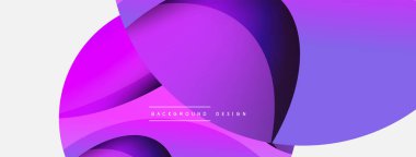 Yaratıcı geometrik duvar kağıdı. Asgari soyut arkaplan. Duvar kağıdı arkaplanı veya iniş sayfası için daire ve dalga kompozisyon vektör çizimi