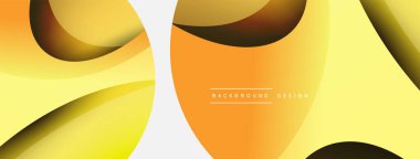 Yaratıcı geometrik duvar kağıdı. Asgari soyut arkaplan. Duvar kağıdı arkaplanı veya iniş sayfası için daire ve dalga kompozisyon vektör çizimi