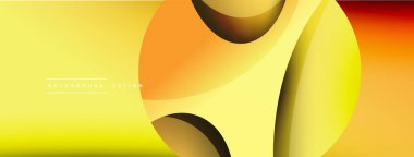 Yaratıcı geometrik duvar kağıdı. Asgari soyut arkaplan. Duvar kağıdı arkaplanı veya iniş sayfası için daire ve dalga kompozisyon vektör çizimi