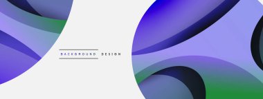 Yaratıcı geometrik duvar kağıdı. Asgari soyut arkaplan. Duvar kağıdı arkaplanı veya iniş sayfası için daire ve dalga kompozisyon vektör çizimi