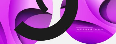 Yaratıcı geometrik duvar kağıdı. Asgari soyut arkaplan. Duvar kağıdı arkaplanı veya iniş sayfası için daire ve dalga kompozisyon vektör çizimi