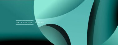 Yaratıcı geometrik duvar kağıdı. Asgari soyut arkaplan. Duvar kağıdı arkaplanı veya iniş sayfası için daire ve dalga kompozisyon vektör çizimi