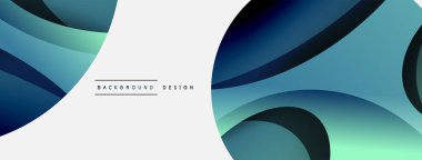 Yaratıcı geometrik duvar kağıdı. Asgari soyut arkaplan. Duvar kağıdı arkaplanı veya iniş sayfası için daire ve dalga kompozisyon vektör çizimi