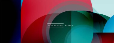 Yuvarlak üçgen çizgileri ve daireleri şekillendirir. Duvar kağıdı afişi arkaplanı veya iniş sayfası için Geometrik vektör çizimi