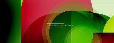 Yuvarlak üçgen çizgileri ve daireleri şekillendirir. Duvar kağıdı afişi arkaplanı veya iniş sayfası için Geometrik vektör çizimi