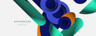 Soyut arkaplan. Minimum geometrik daireler ve koyu gölgeli yuvarlak şekiller. Duvar kağıdı afişi veya arkaplan için moda teknoloji iş şablonu