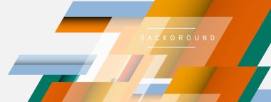 Vektör arkaplanı. Gölge efektli soyut örtüşen renk çizgileri tasarımı. Duvar kağıdı afişi için resim arkaplanı veya iniş sayfası