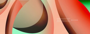 Yaratıcı geometrik duvar kağıdı. Asgari soyut arkaplan. Duvar kağıdı arkaplanı veya iniş sayfası için daire ve dalga kompozisyon vektör çizimi