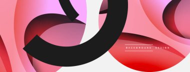 Yaratıcı geometrik duvar kağıdı. Asgari soyut arkaplan. Duvar kağıdı arkaplanı veya iniş sayfası için daire ve dalga kompozisyon vektör çizimi