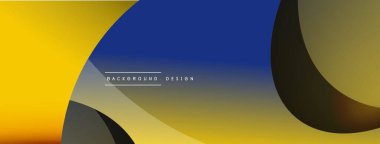 Yaratıcı geometrik duvar kağıdı. Asgari soyut arkaplan. Duvar kağıdı arkaplanı veya iniş sayfası için daire ve dalga kompozisyon vektör çizimi