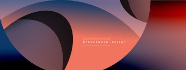 Yaratıcı geometrik duvar kağıdı. Asgari soyut arkaplan. Duvar kağıdı arkaplanı veya iniş sayfası için daire ve dalga kompozisyon vektör çizimi