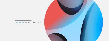 Yaratıcı geometrik duvar kağıdı. Asgari soyut arkaplan. Duvar kağıdı arkaplanı veya iniş sayfası için daire ve dalga kompozisyon vektör çizimi