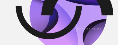 Yaratıcı geometrik duvar kağıdı. Asgari soyut arkaplan. Duvar kağıdı arkaplanı veya iniş sayfası için daire ve dalga kompozisyon vektör çizimi