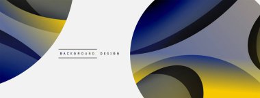 Yaratıcı geometrik duvar kağıdı. Asgari soyut arkaplan. Duvar kağıdı arkaplanı veya iniş sayfası için daire ve dalga kompozisyon vektör çizimi