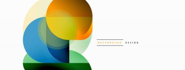 Yaratıcı geometrik duvar kağıdı. Asgari çember üçgen ve kare çizgi soyut arkaplan. Duvar kağıdı afişi veya iniş sayfası için vektör illüstrasyonu