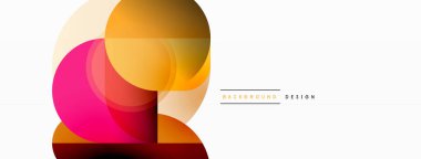 Yaratıcı geometrik duvar kağıdı. Asgari çember üçgen ve kare çizgi soyut arkaplan. Duvar kağıdı afişi veya iniş sayfası için vektör illüstrasyonu