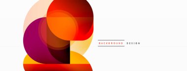 Yaratıcı geometrik duvar kağıdı. Asgari çember üçgen ve kare çizgi soyut arkaplan. Duvar kağıdı afişi veya iniş sayfası için vektör illüstrasyonu