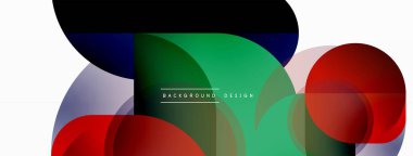 Yuvarlak üçgen çizgileri ve daireleri şekillendirir. Duvar kağıdı afişi arkaplanı veya iniş sayfası için Geometrik vektör çizimi