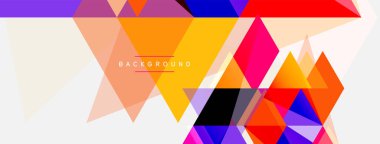 Mozaik üçgenler geometrik arkaplan. Tekno veya iş konsepti, duvar kağıdı, afiş, arkaplan, iniş sayfası deseni