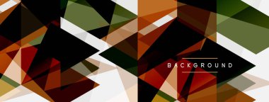 Mozaik üçgenler geometrik arkaplan. Tekno veya iş konsepti, duvar kağıdı, afiş, arkaplan, iniş sayfası deseni